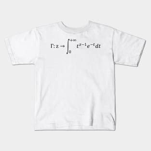 Euler Gamma Function, calculus and math Kids T-Shirt